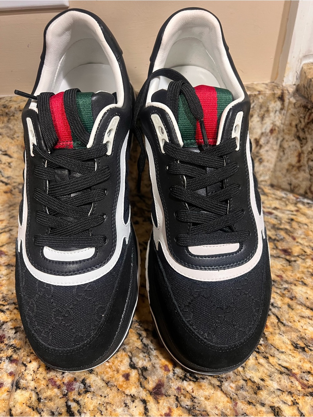 Gucci Re-Web GG Supreme Canvas and Leather Sneakers